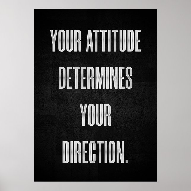 Poster Votre attitude détermine votre direction (Devant)