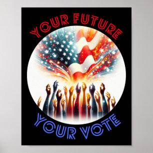 Poster Votre Avenir Votre Sticker Vote S 2024