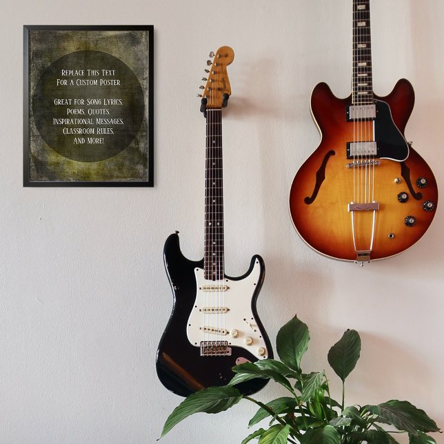 Poster Votre Citation Préférée Sur Grunge Jaune Noir Brow (Créateur téléchargé)