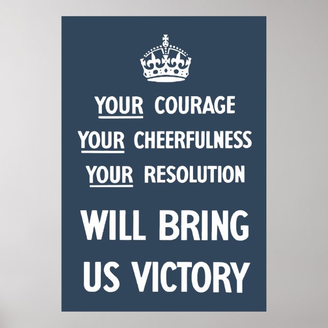 Poster Votre Courage Votre Gentillesse Votre Résolution (Devant)