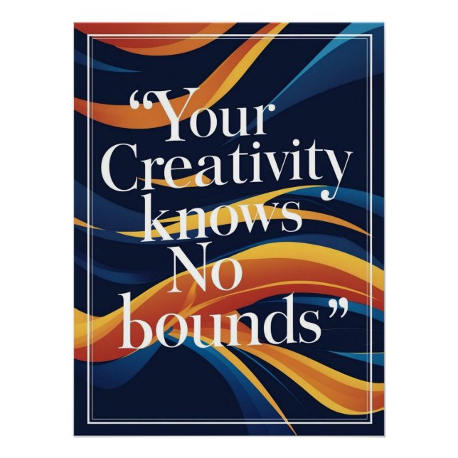 Poster Votre créativité connaît pas de limites option 2 (Devant)