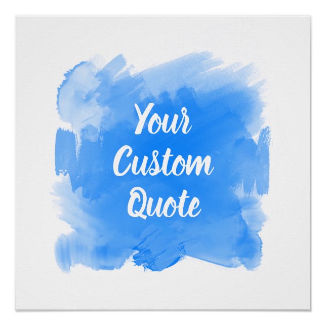 Poster Votre devis personnalisé Azure Paint Stroke Person (Devant)