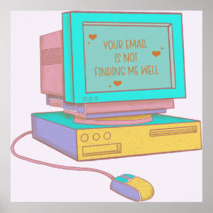 Poster Votre e-mail ne me trouve pas très drôle Rétro