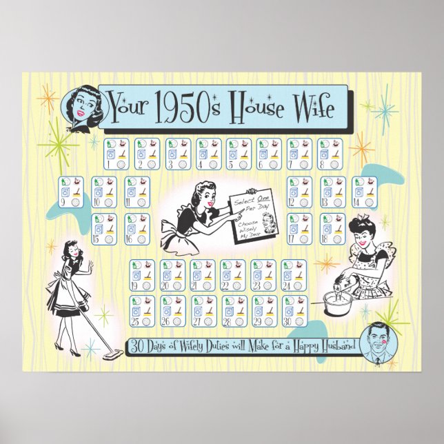 Poster Votre femme de la maison des années 50 (Devant)