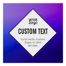 Votre logo et texte personnalisable | Ombre violet