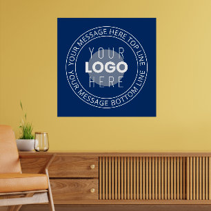Poster Votre logo et votre texte circulaire personnalisab