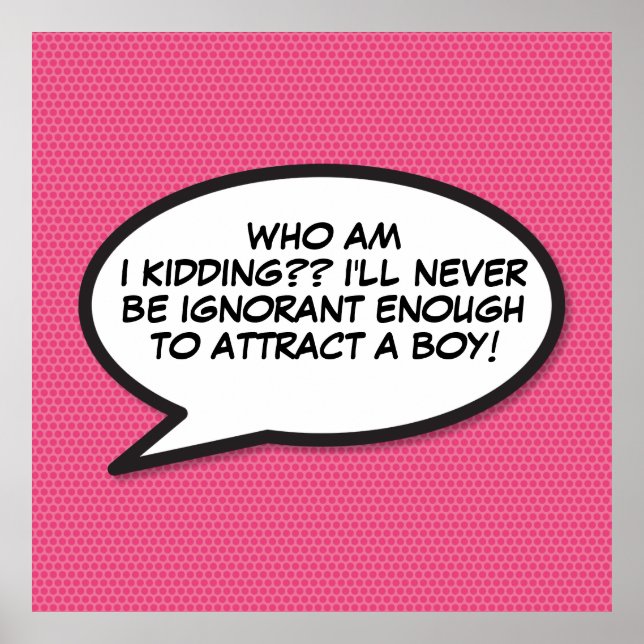 Poster Votre message bulle de discours Fun rétro bande de (Devant)