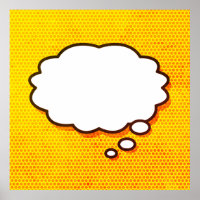 Votre Message Bulle de Pensée Amusant Bande Dessin