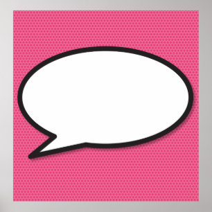 Poster Votre message Fun Retro Comic Book Pop Art