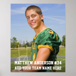 Poster Votre photo Custom Football ou votre sport Frameab