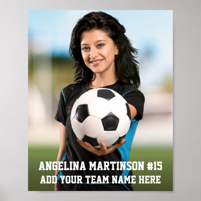 Poster Votre photo Custom Soccer ou votre sport Frameable (Devant)