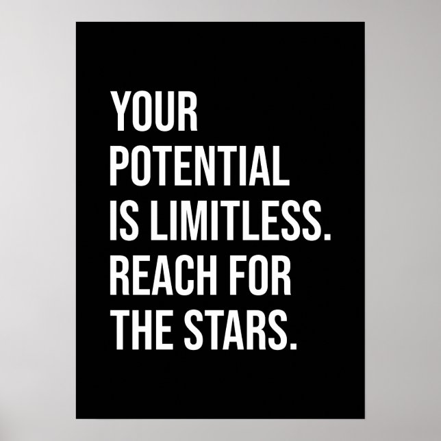 Poster Votre Potentiel Est Limité - Motivationnel (Devant)