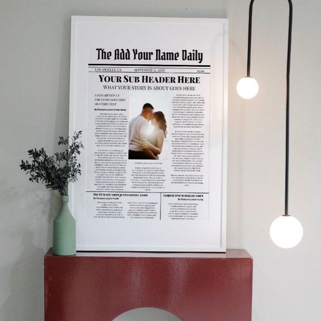 Poster Votre propre article d'actualité de première page  (Créateur téléchargé)