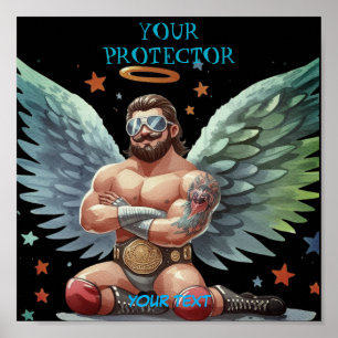 Poster Votre Protecteur Guardian Angel Show Wrestler