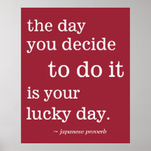 Votre Proverbe du jour chanceux Inspiration rouge