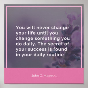 Poster Votre routine quotidienne