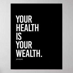 Poster Votre santé est votre richesse - Formations Fitnes