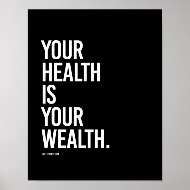 Poster Votre santé est votre richesse - Formations Fitnes (Devant)