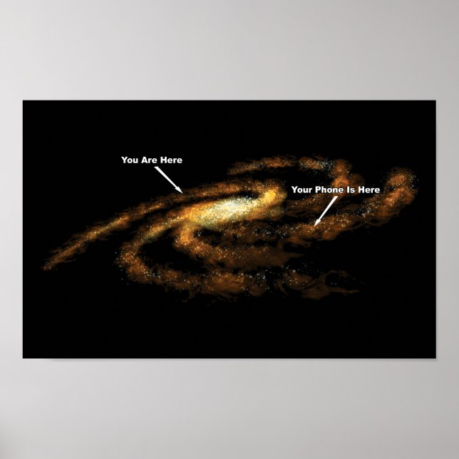 Poster Votre Téléphone Est Ici Lactky Way Galaxy (Devant)