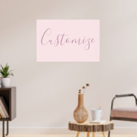 Votre texte | Élégant Script & Soft Blush Rose