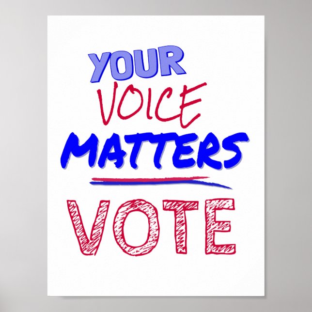 Poster Votre voix compte - VOTER (Devant)