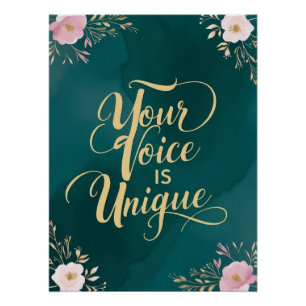 Poster Votre voix est unique