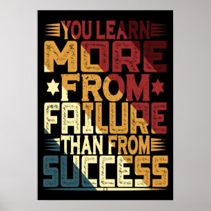 Poster Vous apprenez plus de l'échec que du succès