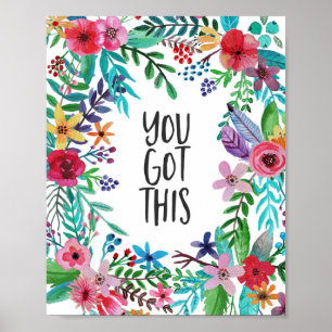 Poster Vous Avez Cette Citation Cute Boho Floral