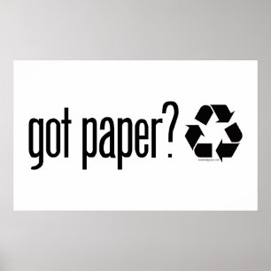 Poster vous avez du papier ? Panneau de recyclage