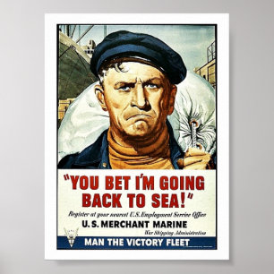 Poster Vous avez parié que je retourne à la mer !