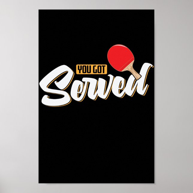 Poster Vous Avez Servi Ping Pong Tischtennis (Devant)