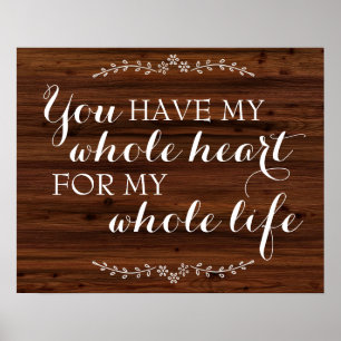 Poster Vous avez tout mon coeur pour ma citation toute ma