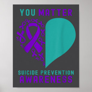Poster Vous - Conception de prévention du suicide Cœur &