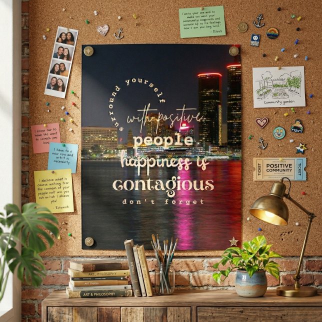 Poster Vous entourer avec une motivation positive (Glow with the city.)