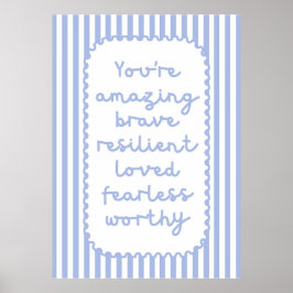 Poster Vous Êtes Affirmations