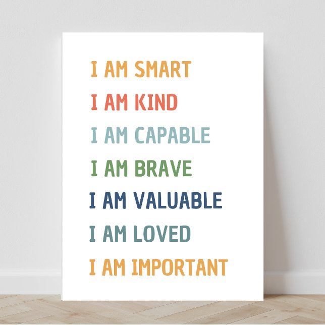 Poster Vous êtes Affirmations Social Emotional Classroom (You Are Affirmations, Social Emotional Classroom, classroom posters, homeschool, educational,)