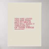 Vous êtes aimés, vous êtes vus et par grâce vous s