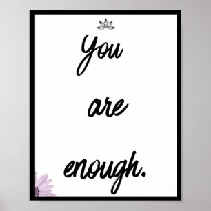 Poster Vous êtes assez, Citation