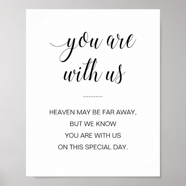 Poster Vous êtes avec nous Le ciel peut être loin Mariage (Devant)