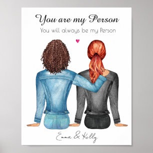 Poster Vous êtes ma personne, Friendship Print, Gift For 