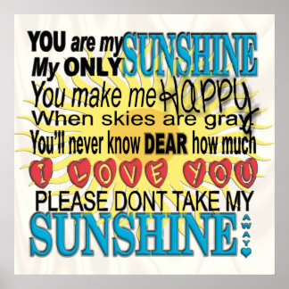 Poster Vous Êtes Mon Soleil