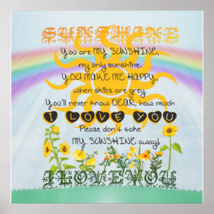 Poster Vous êtes mon soleil