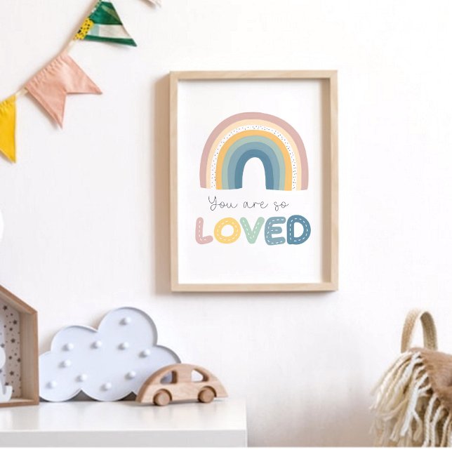 Poster Vous êtes si aimé Rainbow Baby Nursery (Créateur téléchargé)