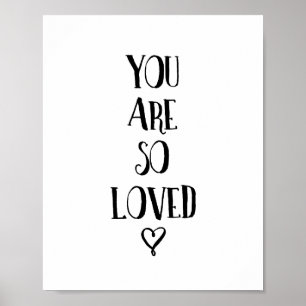 Poster Vous Êtes Si Aimé Typographie Love Citation