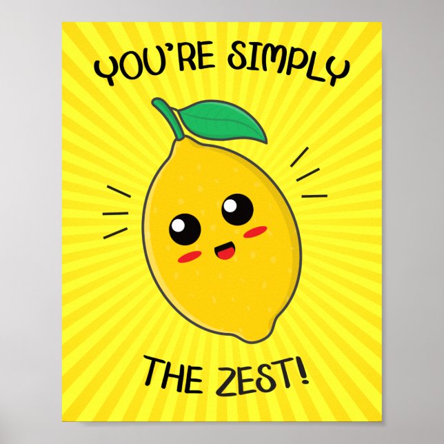 Poster Vous êtes simplement le jeu alimentaire Zest (Devant)