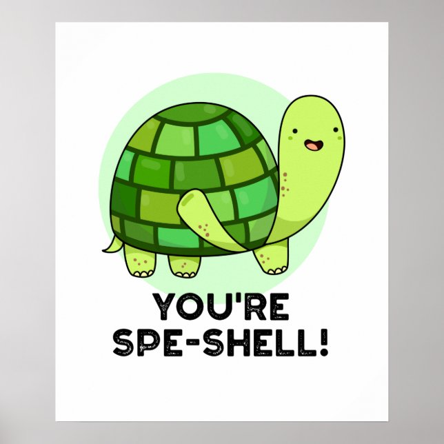 Poster Vous êtes un jeu de tortue drôle en coquille (Devant)