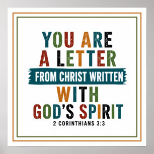 Poster Vous êtes une lettre du Christ écrite par l'Esprit