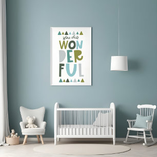 Poster Vous Êtes Une Typographie Merveilleuse Enfants