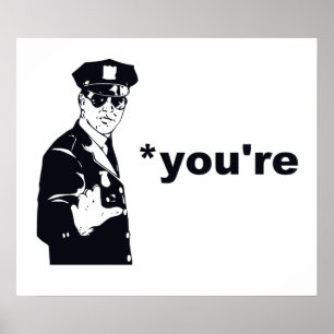 Poster Vous êtes votre police de grammaire