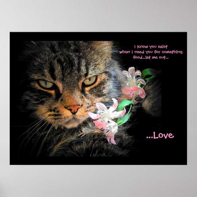Poster Vous Existez Pour Love Cat Haiku (Devant)